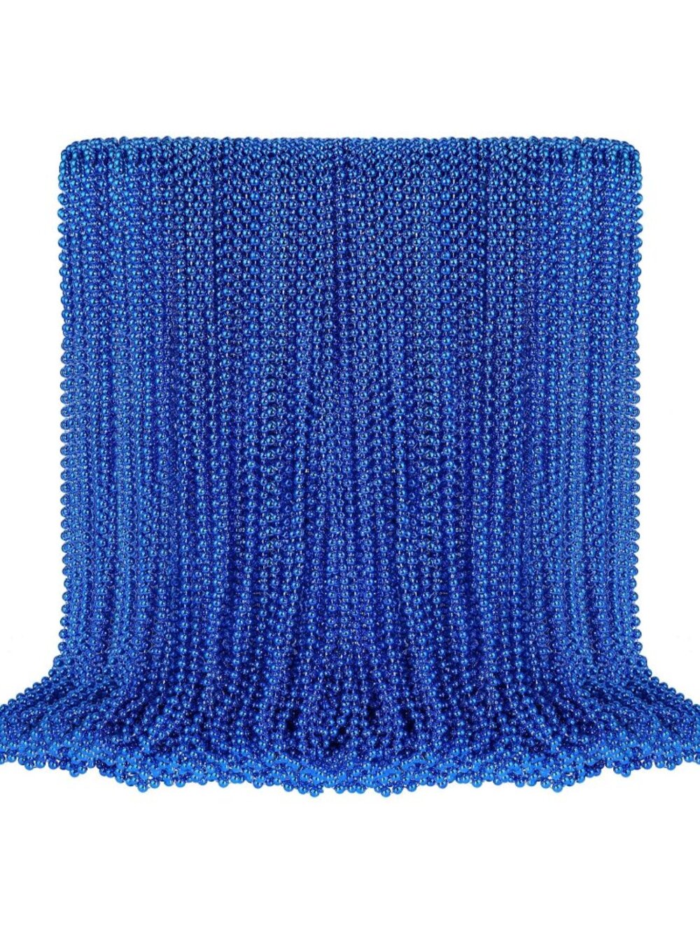 100PCS Orange Mardi Gras Bead Necklaces 33" Halloween Party Favor Beads-Blue